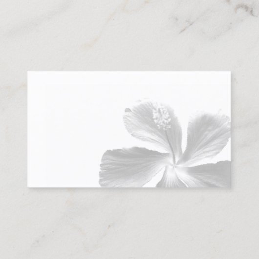 エレガントな禅の花柄 名刺 (裏面)