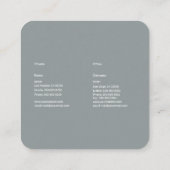 エレガントな禅 スクエア名刺 (裏面)