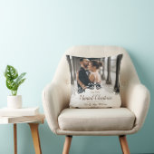 エレガントな私たちの初めての結婚クリスマス　１つの写真 クッション (椅子)