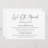 エレガントな私たち結婚しました ウェディング・レセプション 案内状 (正面/裏面)