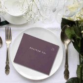 エレガントな秋のアブガーネ グレー QR コード オールインワン招待状