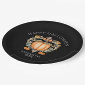 エレガントな秋のカボチャ ペーパープレート (アングル)