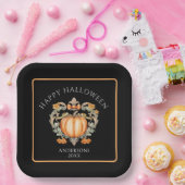 エレガントな秋のカボチャ ペーパープレート (パーティー)