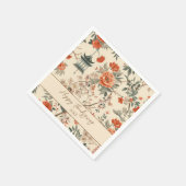 エレガントな秋のシノワズリー感謝祭 スタンダードカクテルナプキン (角)