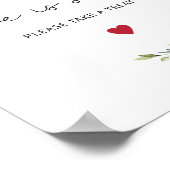 エレガントな秋のバーガンディ 愛は甘い おやつをどうぞ ポスター (角)