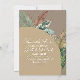 エレガントな秋のパンパス グラス ウェディング セーブ ザ デート セーブザデート