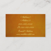 エレガントな秋のフロストの名刺 名刺 (裏面)