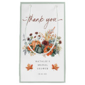 エレガントな秋のブライダルシャワーギフト スモールペーパーバッグ (正面)