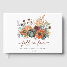 エレガントな秋のブライダルシャワー ゲストブック