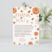 エレガントな秋のブライダルシャワー サンキューカード (スタンド正面)