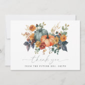 エレガントな秋のブライダルシャワー サンキューカード (正面)