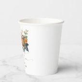 エレガントな秋のブライダルシャワー 紙コップ (裏面)