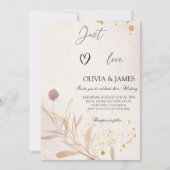 エレガントな秋のボタニカル ブライダルシャワー パーティー 招待状 (正面)