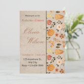 エレガントな秋のポットラックディナー招待状カード 招待状 (スタンド正面)