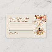 エレガントな秋のラスティックデートナイトのアイデア エンクロージャーカード (正面)