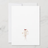 エレガントな秋のワイルドフラワーの花束 ウェディング 招待状 (裏面)