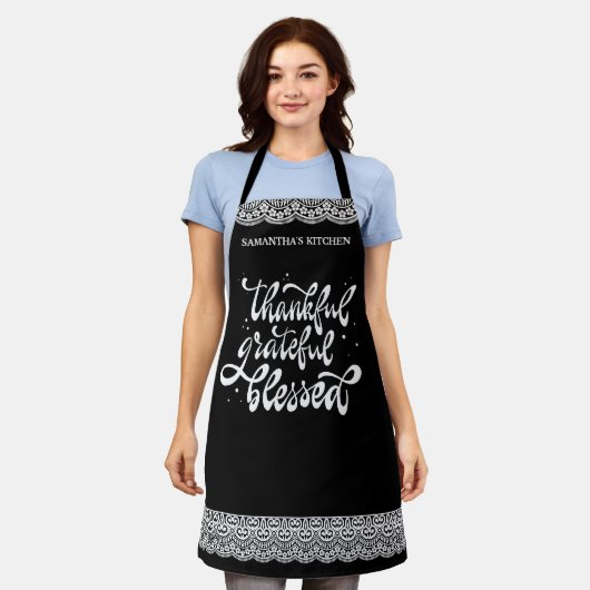 エレガントな秋の友人感謝祭 エプロン (着用した状態)