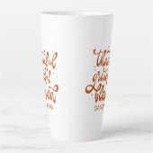 エレガントな秋の友人感謝祭 カフェラテマグ (正面)