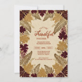 エレガントな秋の収穫祭 招待状 (正面)