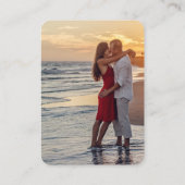 エレガントな秋の水彩花のウェディング エンクロージャーカード (裏面)