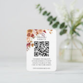 エレガントな秋の水彩花のウェディング エンクロージャーカード (スタンド正面)