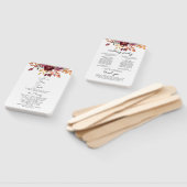 エレガントな秋の水彩花のウェディング ハンドファン (組立なし)