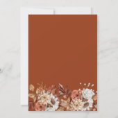 エレガントな秋の水彩花の誕生日パーティー 招待状 (裏面)