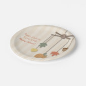 エレガントな秋の秋のベビーシャワーの供給 ペーパープレート (アングル)