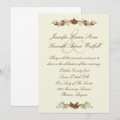 エレガントな秋の結婚式招待状 招待状 (正面/裏面)