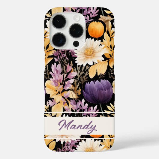 エレガントな秋の花が落ちるパターン Case-Mate iPhoneケース (裏面)