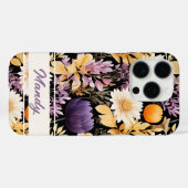 エレガントな秋の花が落ちるパターン Case-Mate iPhoneケース (裏面 (横))