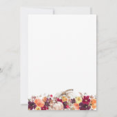 エレガントな秋の花とカボチャの結婚式招待状 招待状 (裏面)