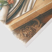 エレガントな秋の花のオレンジ色のデコパージュ 薄葉紙 (詳細)