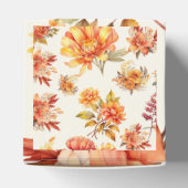 エレガントな秋の花のギフトボックス フェイバーボックス (上部)