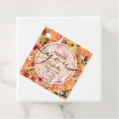 エレガントな秋の花のブライダルシャワーのお礼 フェイバータグ (インサイチュ)