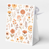 エレガントな秋の花のブライダルシャワー フェイバーボックス (裏面サイド)