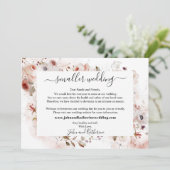 エレガントな秋の花の小さな結婚式バーチャル 案内状 (スタンド正面)