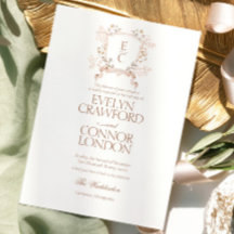 エレガントな秋の花の紋章のウェディング