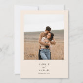 エレガントな秋の花モノグラム結婚式招待状 招待状 (裏面)