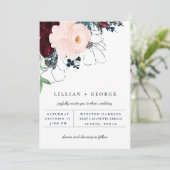 エレガントな秋の花束 ウェディング 招待状 (スタンド正面)