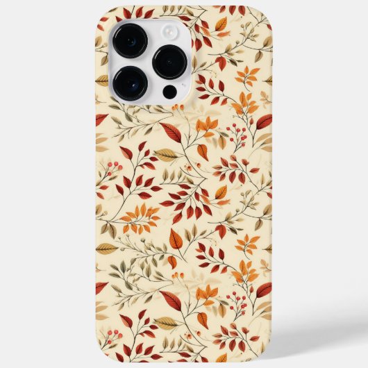 エレガントな秋の花柄 Case-Mate iPhoneケース (裏面)