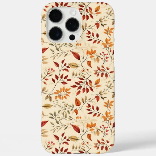 エレガントな秋の花柄 Case-Mate iPhoneケース (裏面)