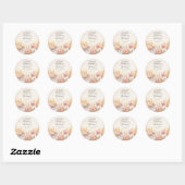 エレガントな秋の草原の野花 ベビーシャワーのギフト袋シール ラウンドシール (シート)