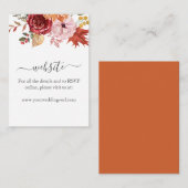 エレガントな秋の落ち葉　オータムウェディング　詳細カード エンクロージャーカード (正面/裏面)