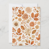 エレガントな秋の落ち葉 感謝祭のディナー 招待状 (裏面)