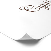 エレガントな秋の葉のエンゲージメントパーティーウェルカム ポスター (角)