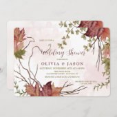 エレガントな秋の葉の招待状 招待状 (正面/裏面)