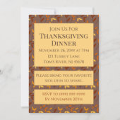 エレガントな秋の葉 招待状 (正面)