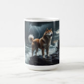 エレガントな秋田犬のコーヒーマグ コーヒーマグカップ (中央)