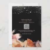 エレガントな空白とオレンジインクのウェディング 招待状 (裏面)